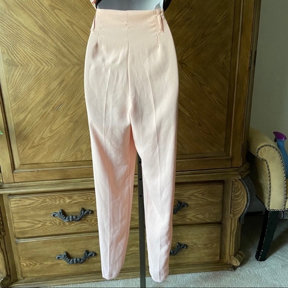 Missguided Peach High-waist seamed Trousers - Picture 4 of 11